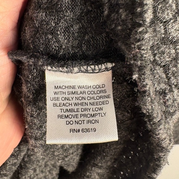 New York Laundry Women's Gray Textured Cowl Neck Tunic Top Button Detail L - Picture 10 of 12